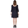 Womens Criss Cross Neck Cold Shoulder Bell Sleeve A-Line Dress - 24seven Comfort Apparel™ - 3 of 4