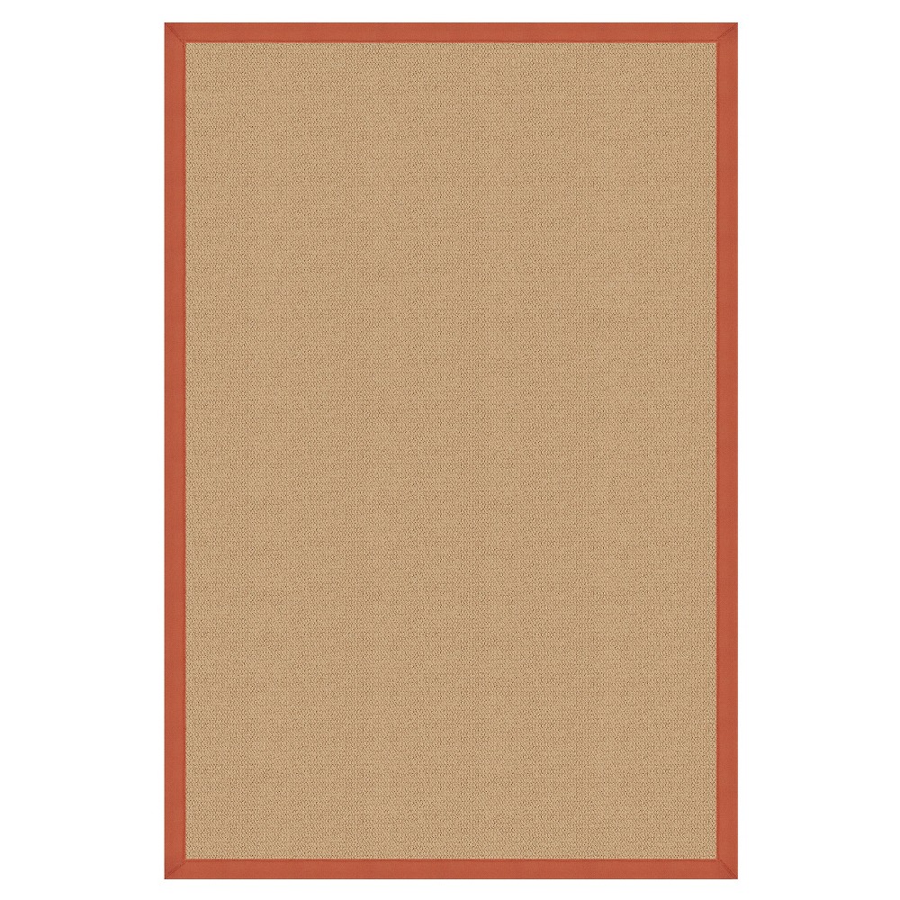 8'9inx12' Athena Sisal Wool Area Rug Orange - Linon