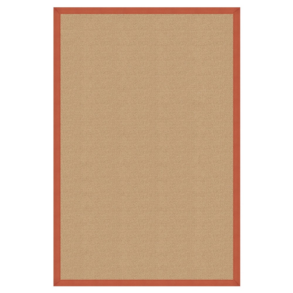 8'9inx12' Athena Sisal Wool Area Rug Orange - Linon