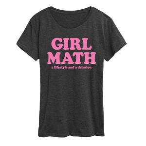 Women's - Instant Message - Girl Math Delusion Short Sleeve Graphic T-Shirt - 1 of 4