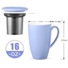 COZONY 16oz Ceramic Tea Cup with Removable Infuser and Lid — Microwave Safe Mug for Loose Leaf Tea, Coffee, Cocoa, Milk, Gift for Tea Lovers - 2 of 4