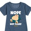 - Pokémon - Nope Not Today Snorlax Graphic Short Sleeve Fleece Dress - 2 of 4