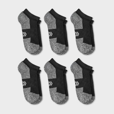 Boys' 6pk No Show Socks - All In Motion™ Black
