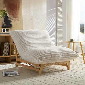 GDFStudio Robert Modern 43.3" Wood and Corduroy Upholstered Accent Chair - 1 of 4