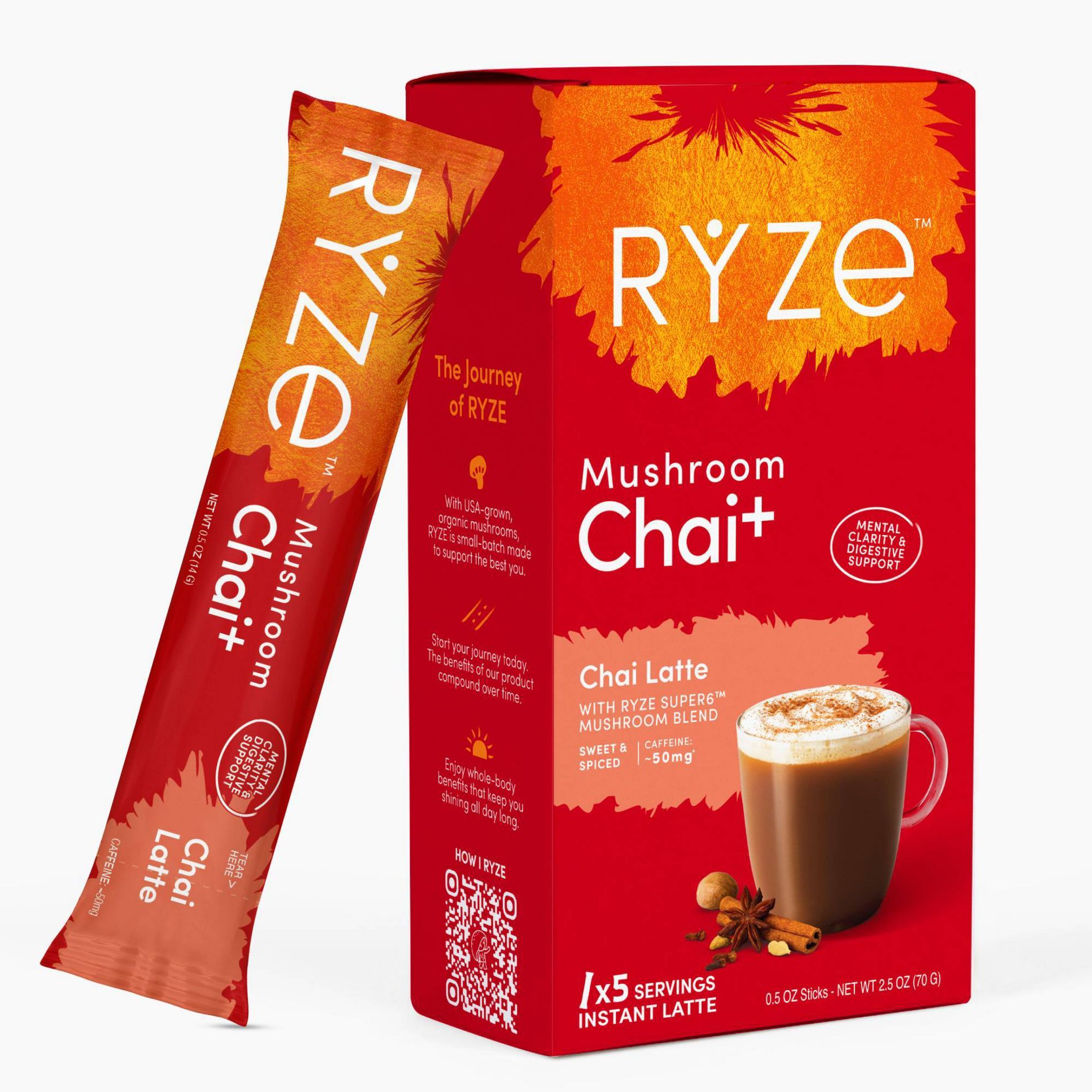 RYZE Chai Latte Sticks - 5ct