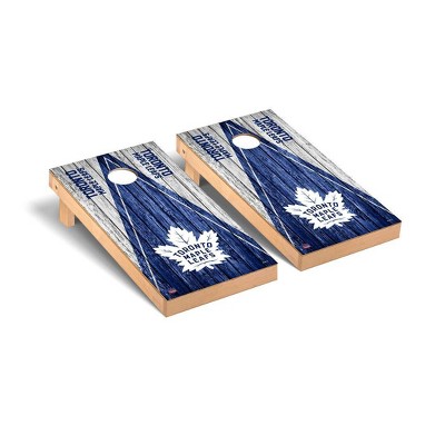 NHL Toronto Maple Leafs Premium Cornhole Board Weathered Triangle Version