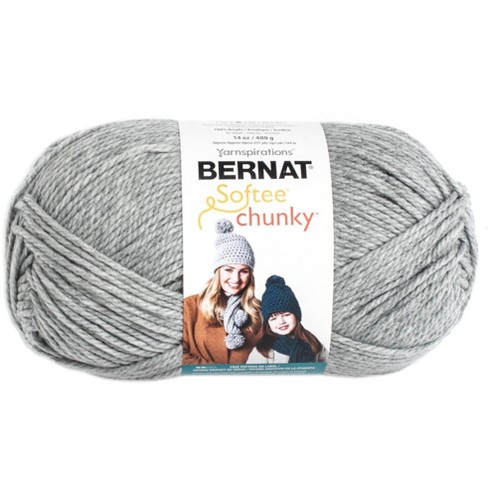 Bernat Softee Chunky Yarn, Lot of 4, Super Bulky, Color: 2 Black & 2 White