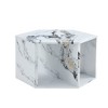 FONTOI Hexagonal Coffee Table with Multi-hole Design, Floor Mount Side Table for Living Room Bedroom Office, White, 21.6"*14"*25" - 4 of 4