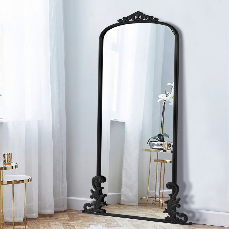 Jupiter Retro Carved Arched Top Decorative Mirror Full Length Mirror, 5 of 8