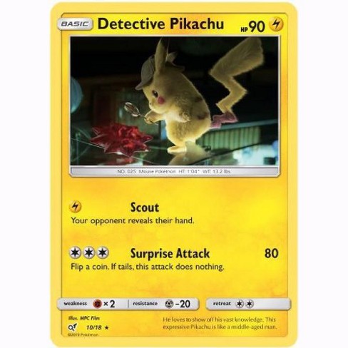 Pokemon Rare Holo Detective Pikachu 10