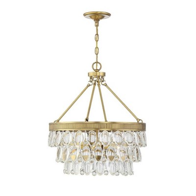 Savoy House Windham 4 - Light Pendant in  Warm Brass