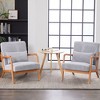Okak Mid-Century Style Upholstered Armchair with Solid Wood Frame,Reading Leisure Chair for Living Rooms,Relaxation Areas - 4 of 4