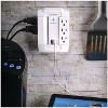 CyberPower® 6-Outlet Swivel Professional Surge Protector Wall Tap with 2 USB Ports in White - image 4 of 4