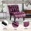 MOONMISS Comfy Velvet Armless Accent Chair, Upholstered with Durable Solid Wood Frame,Easy Assembly - 3 of 4