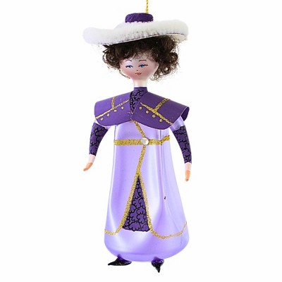 Italian Ornaments 6.0 Inch Lady Lavender Elegant Italian Ornament Tree Ornaments