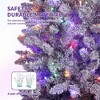 Snow Flocked Pencil Christmas Tree - 100 Dual-Color LEDs, 320 Branch Tips w/ Metal Stand - 4 of 4