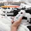 Heated Blanket Electric Throw, Cow Print Electric Blanket Heating with LCD Controller, 6 Heat Settings & 4H Auto Shut-Off, Soft Flannel Heat Blankets - 3 of 4