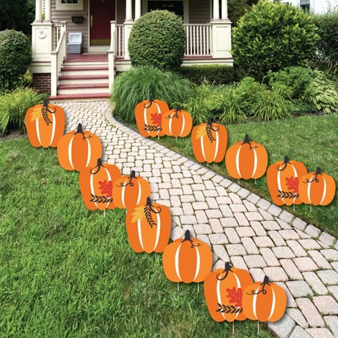 Big Dot Of Happiness Fall Pumpkin - Pumpkin Lawn Decorations ...