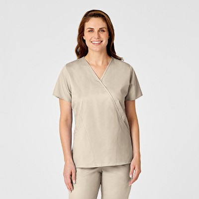 Wink WonderWORK Women's Mock Wrap Scrub Top