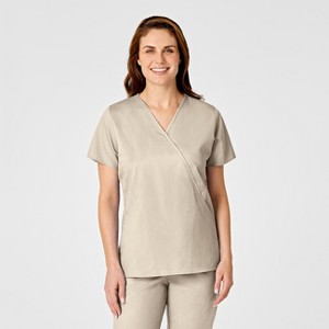 Wink WonderWORK Women's Mock Wrap Scrub Top - 1 of 4
