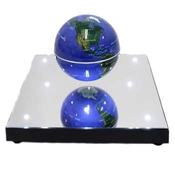 Insten Gravity Challenger Magnetic Levitating Globe, Desk Gadget Toy, Dark Blue