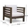 Coolbibila Mid Century Modern Outdoor Wood Club Arm Chair,Slat Design Acacia Wood Lounge Chair,Patio Cushion Side Chair for Pool,Garden - 4 of 4