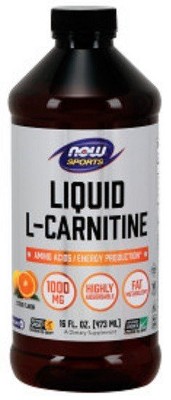 L-Carnitine Liquid 1000 mg, Citrus by Now Foods  -  16 oz Liquid