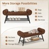 Arceso End of Bed Bench, Modern Bedroom Upholstered Shoe Benches, Ottoman with Metal Frame and Solid Shelf for Bedroom, entryway, Living Room，Foyer - 4 of 4