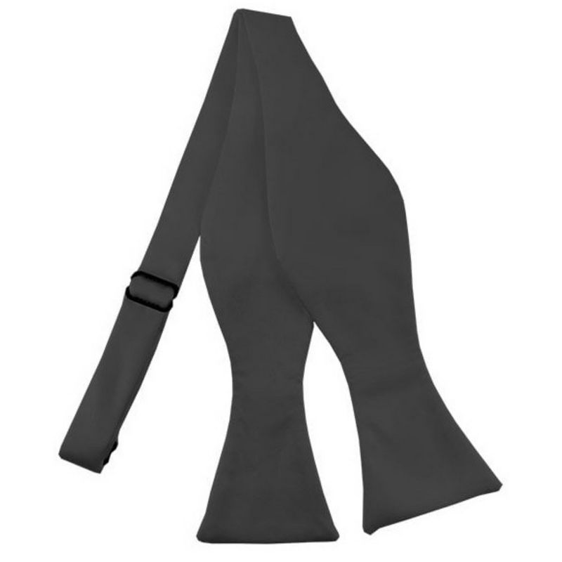 Men's Solid Color 2.75" x 4.75"  Adjustable 16" - 22" Self-Tie Bow Tie for Tuxedo & Wedding, 1 of 4