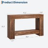 Nasitip  Grey/Flame Pattern 2-Tier Console Table, Farmhouse Wooden Entryway Table with Storage for Living Room & Hallway - 2 of 4