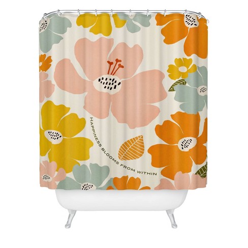 Gale Switzer Happiness Blooms Heavy Shower Curtain - Deny Designs: Botanical Microfiber, Easy Care, Ring Top - image 1 of 3