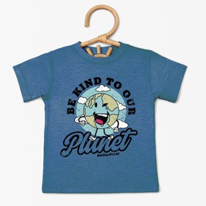 The Juniper Shop SmileyWorld Be Kind To Our Planet Retro Toddler Short Sleeve Tee - 1 of 4