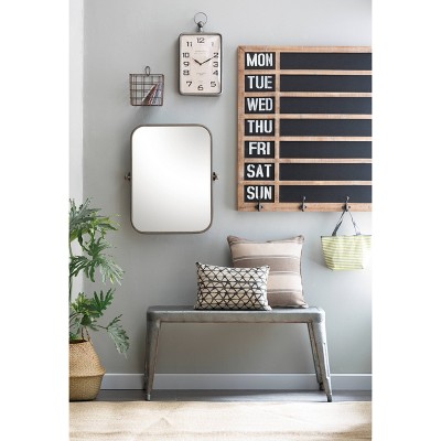 Copper Edge 24"x20.5" Rectangular Wood Pivoting Wall Mirror