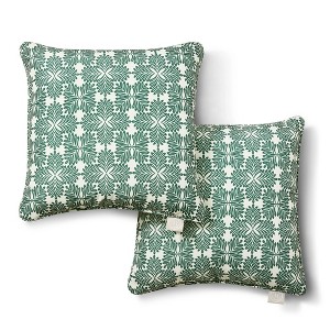 MARTHA STEWART Tulum Indoor Outdoor Decorative Lumbar Pillow 2-Pack Set - 1 of 4