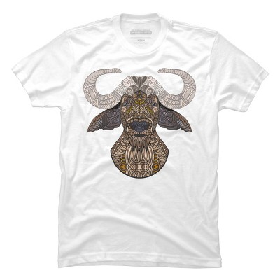 Men's Design By Humans African Buffalo By myartlovepassion T-Shirt