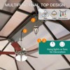 10X13FT Outdoor Hardtop Gazebo with Aluminum Frame, Heavy-Duty Double Roof Polycarbonate Gazebo Including Mesh Netting and Sunshade Curtains - 3 of 4