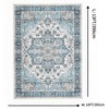 Garvee 10x13FT Washable Area Rug, Ultra-Thin Vintage Rug Printed Carpet, Non Slip Stain Resistant Foldable Mat for Living Room,Bedroom, Dinning Room - 3 of 4