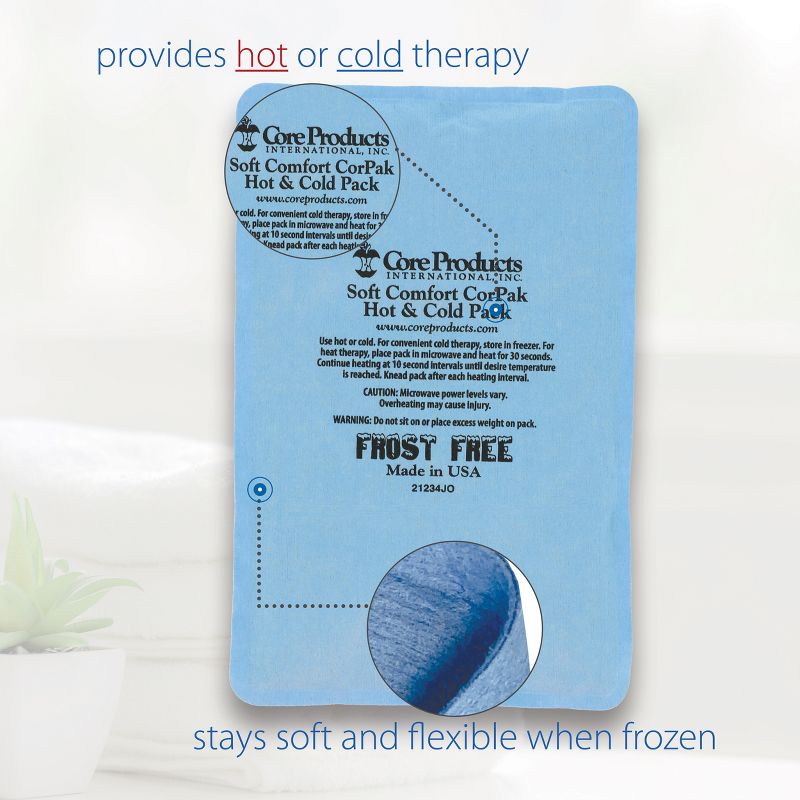 Core Products Soft Comfort CorPak Hot and Cold Therapy - 6" X 10" (2 Pack), 3 of 7