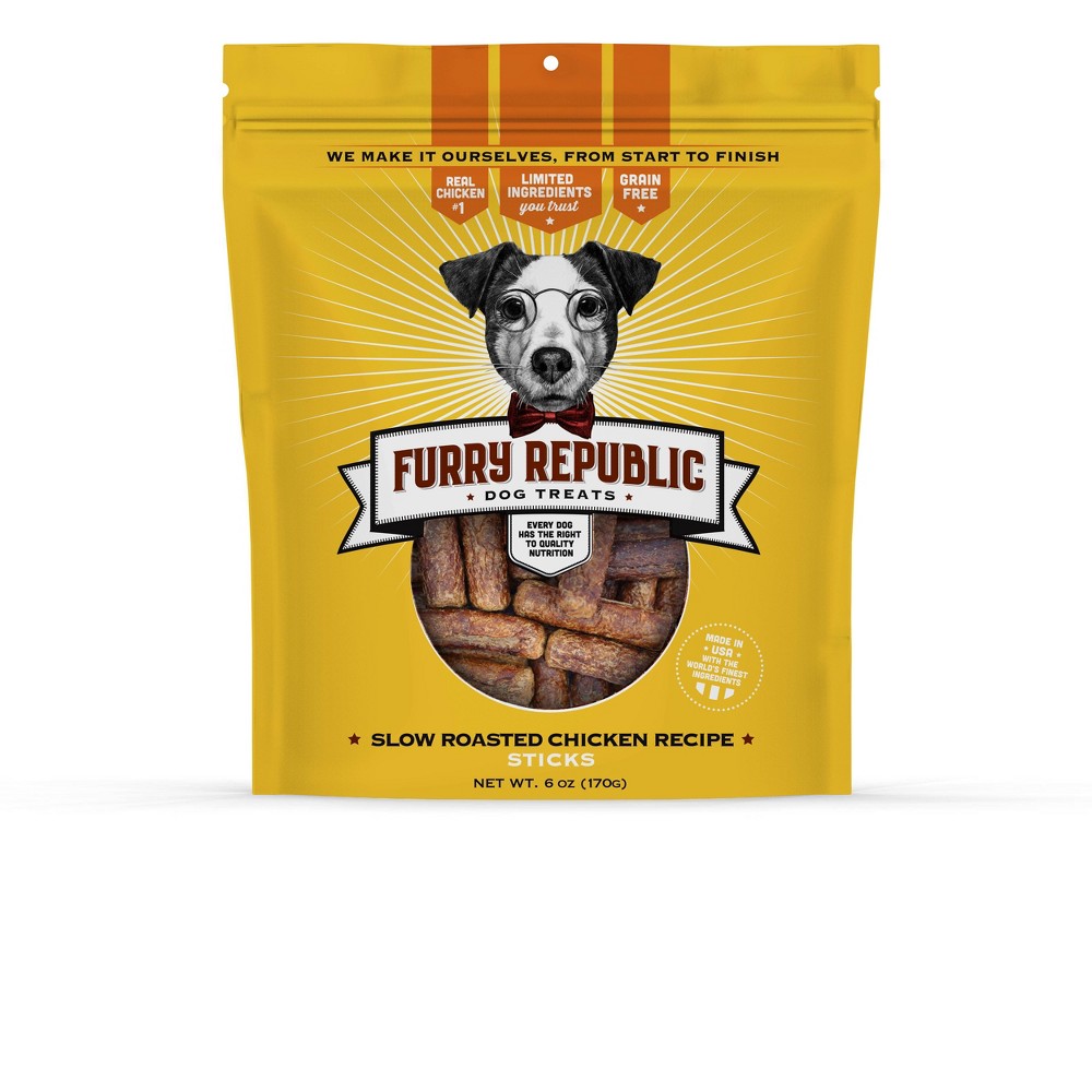 Photos - Dog Food Furry Republic Sticks Slow Roasted Chicken Recipe Dog Treats - 6oz Bag