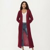 Anna-Kaci Women's Open Front Long Knit Cardigan with Pockets and Ribbed Trim Design - 3 of 4