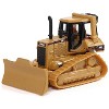 Peterbilt 579 UltraLoft Tandem Tractor Red Met w/Trailer and CAT D5M Dozer Yellow 1/87 (HO) Diecast Model made by Diecast Masters - 3 of 4