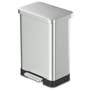 LunaLulinlk 20 Gallon Trash Can, Stainless Steel Step On Kitchen Trash Can, Stainless Steel - 1 of 4