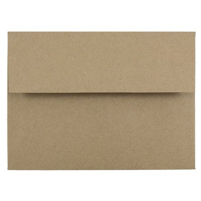 JAM Paper A6 Invitation Envelopes 4.75 x 6.5 Brown Kraft Paper Bag LEKR650