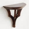 Plum & Post 3.75" x 7.75" Bennett Mango Wood Antique Brown Finish Small Decorative Wall Bracket Floating Shelf - 2 of 4
