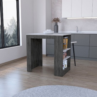 NicBex Mobile Kitchen Island Cart Morden 36.2" Kitchen Carts with Storage with 3 Tier Shelves for Kitchen
