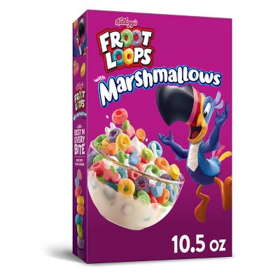 Fruit Loops with Fruity Shaped Marshmallows Breakfast Cereal – 10.5oz ...