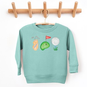 The Juniper Shop Golf Icons Watercolor Toddler Sweatshirt - 1 of 4