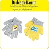 Nicklelodeon Boy's Baby Shark Winter Hat and 2 Pairs of Mittens Set (Toddler/Little Boys), Size Age 2-7, Yellow/Grey Glove with Handwarmers - 3 of 4