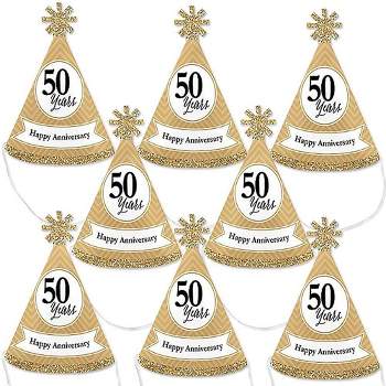Blue Panda 48 Pack Mini Gold Foil Paper Crowns for Kids Birthday Themed Decor, Photo Props (3.3 x 3 in)