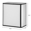 Jiallo 6L Slim Hanging Stainless steel kitchen waste trash can for cabinet door or wall-mounting in satin finish and fingerprint-proof. - 2 of 4